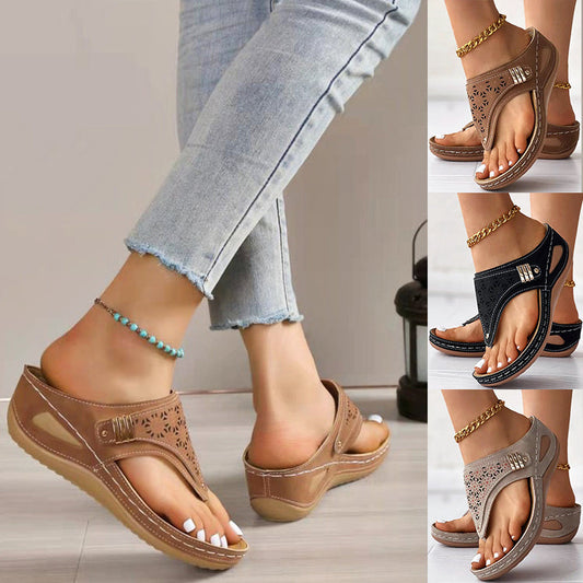 🩴 PROMO FLASH -40% ! 👣 Sandales Femme Orthopédiques à Semelle Souple & Découpe Ajourée – Confort Optimal, Soutien de la Voûte Plantaire & Antidérapantes 💖