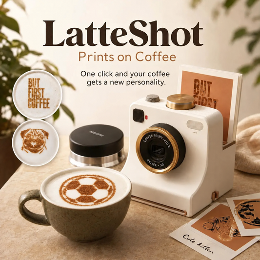 📸 PROMO FLASH : 50% DE RÉDUCTION ! Appareil Photo Mécanique pour Latte Art – Pochoirs Interchangeables, 100% Mécanique sans Pile, Presse à Poudre for Sublimer vos Cafés comme un Barista ✨