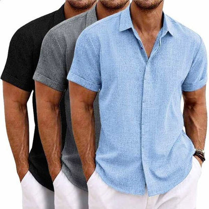👔🔥 PROMO FLASH -50% ! Chemise Newport Homme – Col Revers, Manches Courtes, Polyester Respirant, Tailles M-3XL, Idéale Loisirs & Voyages ✨ Livraison GRATUITE dès 2 achetées
