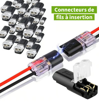🏆⚡ PROMO FLASH 50% ! Connecteurs Rapides de Câblage – Sans Dénudage, Verrouillage, Ignifuges, Réutilisables, Compatibles 18-22 AWG, Parfaits pour Rubans LED, Voiture & Maison 🛠️