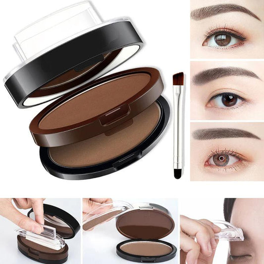 💄 Tampon Sourcils Ajustable – Poudre Bi-couleur – Waterproof & Tenue 24h for Maquillage