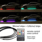 🚗 50% DE RÉDUCTION ! 💡 Bandes LED RGB Flexibles 4 Pièces – IP68 – Contrôle App & 120 Effets for Voiture