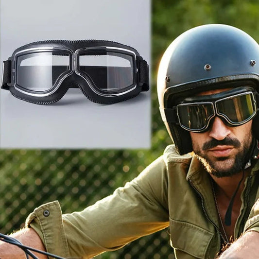 🕶️✨ PROMO FLASH : 50% DE RÉDUCTION ! Lunettes de Moto Rétro Vintage – Protection UV400, Polycarbonate Antichoc & Confort Rembourré for le Look Mythique et une Conduite l'Esprit Libre ✨