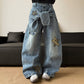 👖⭐ PROMO FLASH 50% ! Jean Unisexe Baggy avec Patchs Étoiles – Coupe Oversize, Tissu Polyester Durable, Ceinture Liée, 6 Tailles, Style Années 90 & Streetwear ✨