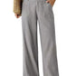 👖🌿 PROMO FLASH 50% ! Pantalon Large Femme Taille Haute – Mélange Coton-Lin Respirant, Poches Pratiques, Coupe Fluide, Style Bohème Chic & Polyvalent ✨