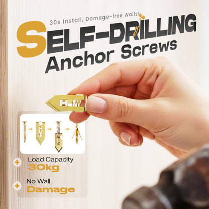 🔩 Achetez 1, obtenez 1 gratuit ! ⚡ Chevilles à Expansion Trifide en Acier Zingué – Maintien 30 kg – Anti-Rouille & Anti-Arrachement pour Plaques de Plâtre et Murs Creux 🏠