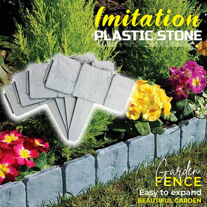 ⏰🌿 PROMO FLASH 50% ! Clôture de Jardin en Pierre Reconstituée – Résistante aux Intempéries, Installation Facile Sans Outils, Aspect Naturel & Évolutif 🧱