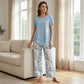 🎁 NOUVEAUTÉ 2026 50% DE RÉDUCTION 💥 Ensemble 2 Pièces pour Femmes – Haut Tunique Asymétrique à Superposition & Pantalon Large Imprimé, Polyester Respirant ✨