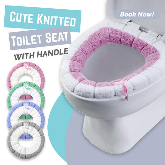 🧶🚽 PROMO FLASH : 50% DE RÉDUCTION ! Housse de Lunette WC en Maille – Tissu Épais Doux et Respirant, Extensible & Lavable en Machine for un Confort Douillet Toute l'Année sans Contact Froid ✨