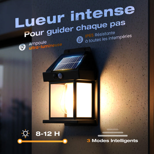 🏮 PROMO FLASH : 50% DE RÉDUCTION ! Applique Murale Solaire Vintage à Filament LED avec Détecteur de Mouvement PIR 120° et IP65 for un Éclairage Extérieur Élégant sans Électricité ✨