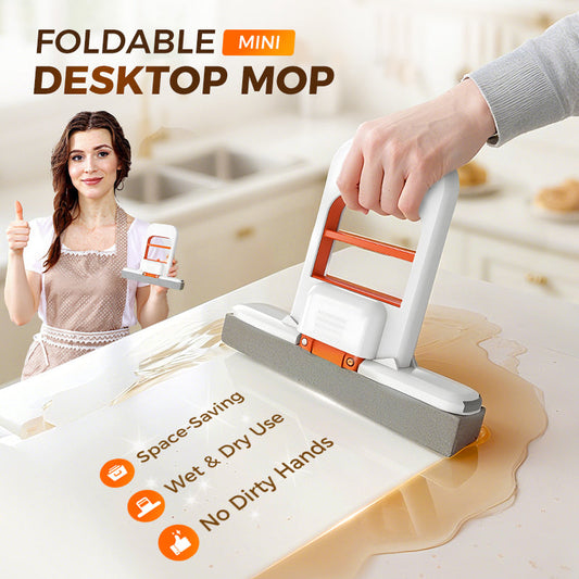 🧼 PROMO FLASH : 50% DE RÉDUCTION ! Mini Serpillière Portable Pliable à Essorage Automatique Mains Libres – Éponge PVA Haute Absorption for un Nettoyage Express Sans Se Mouiller les Mains ✨