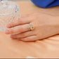 🌻 50% DE RÉDUCTION ! 💍 Bague Tournesol Toupie Initiale – Cuivre Plaqué Argent + Zircone – Ajustable & Anti-Anxiété for Femme