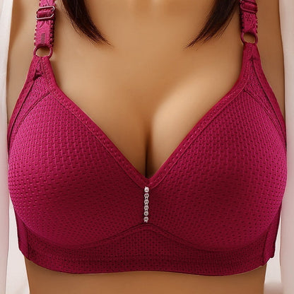 🎁 VENTE CHAUDE DE NOËL 2023 – 50% DE RÉDUCTION ! 🔥 Soutien-Gorge Grande Taille Sans Fil pour Femmes – Confortable, Respirant et Doux – Tissu Nylon & Spandex, Coussin 3D, Sans Couture – Idéal pour Toutes les Saisons ✨💖