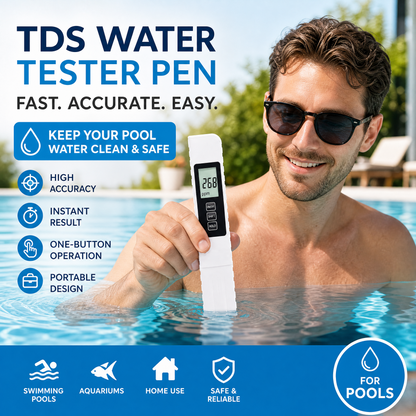 💧 50% DE RÉDUCTION ! 📟 Testeur de Qualité d’Eau 3 en 1 TDS – Mesure TDS, Conductivité & Température – Sonde Titane Haute Précision – Idéal pour Eau du Robinet, Filtrée ou en Bouteille 🧪✨