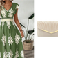 🎑👗 PROMO FLASH 55% ! Robe Longue Femme Imprimé Baroque – Col en V, Taille Haute, Tissu Fluide, 5 Couleurs, Style Bohème Chic 🌸