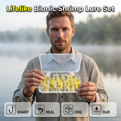 🎣 PROMO FLASH : 50% DE RÉDUCTION ! Kit de Leurres Souples Crevettes Bioniques – Silicone Ultra-Souple, Hameçons Cachés Pré-Montés & Action Dynamique Sous l'Eau for des Touches Agressives en Eau Douce et Salée ✨🦐