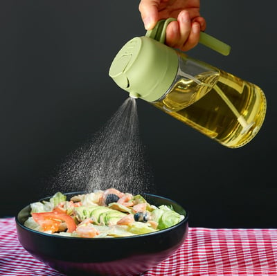 💐 50% DE RÉDUCTION ! 🫙 Pulvérisateur Huile 2-en-1 Verre – 600 ml – Large Ouverture & Anti-Goutte for Cuisine