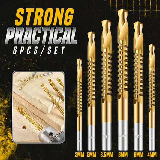 ⚙️ 50% DE RÉDUCTION ! 🧰 Jeu de Forets Hélicoïdaux – Acier Rapide, Revêtement Titane & Compatible Bois, Acier, Aluminium et Plastique – 6 Tailles de 3 à 8 mm 🛠️