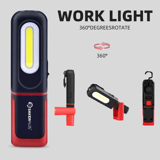 🔥 PROMO FLASH : 50% DE RÉDUCTION ! 💡 Lampe de Travail Rechargeable SAKERPLUS – 3000 Lumens COB LED – Magnétique & Crochet Pivotant for Mécaniciens & Bricoleurs 🔧