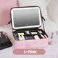 🌸 50% DE RÉDUCTION ! 💄 Trousse Maquillage Portable Miroir LED – 3 Températures & Compartiments Réglables for Beauté Nomade