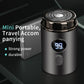 ⚡🪒 PROMO FLASH 50% ! Rasoir Électrique Mini Portable – 15 Lames Turbo Inox, 7200 tr/min, Double Anneau 3D, Usage Sec/Humide, Recharge USB, Autonomie 60min ✨