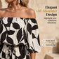 👗☀️ PROMO FLASH 50% ! Combinaison Courte Épaules Dénudées Femme – Imprimé Feuilles Abstrait, Cordon de Serrage Taille, Tissu Polyester Respirant, 3 Coloris, Tailles S-2XL, Idéale Été & Vacances 🌿✨
