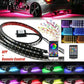 🚗 50% DE RÉDUCTION ! 💡 Bandes LED RGB Flexibles 4 Pièces – IP68 – Contrôle App & 120 Effets for Voiture