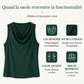 👗 PROMO -50% ! ⏰ Robe Slim Fit Col Bénitier Élégante – Sans Manches, Poches Latérales Cachées, Fibre Triacétate · 11 Coloris · S–2XL UK 2-16 · Jour & Soirée ✨
