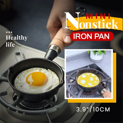 🔥 PROMO FLASH : 50% DE RÉDUCTION ! Mini Poêle en Fonte Antiadhésive 10 cm – Coulée Monobloc & Manche Bois for Petites Portions Sainement Cuisinées 🍳✨