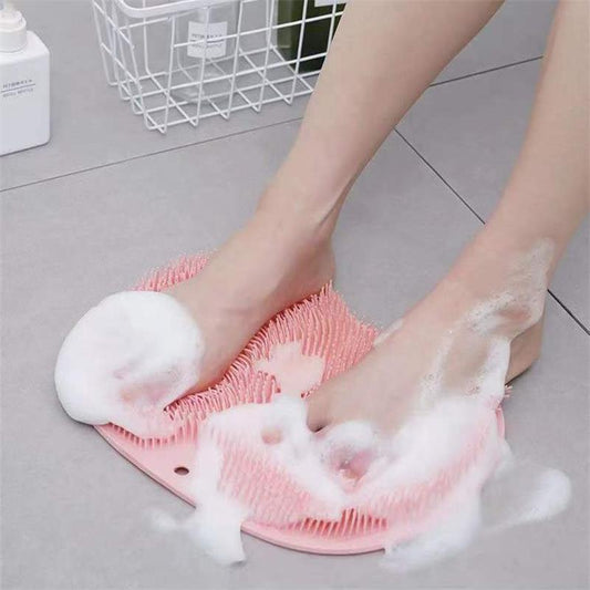🦶✨ PROMO FLASH : 50% DE RÉDUCTION ! Tapis de Douche Massant Pieds & Dos à Ventouses – Brosse Silicone Sans Se Baisser for un Nettoyage et un Massage Faciles en Toute Sécurité ✨