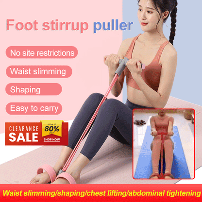 🏋️✨ PROMO FLASH : 50% DE RÉDUCTION ! Corde de Traction à Pédale 4 Tubes Élastiques – Latex Naturel Renforcé, Pédales Antidérapantes & Poignées Mousse Confortables for un Entraînement Complet du Corps à la Maison ✨