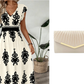 🎑👗 PROMO FLASH 55% ! Robe Longue Femme Imprimé Baroque – Col en V, Taille Haute, Tissu Fluide, 5 Couleurs, Style Bohème Chic 🌸
