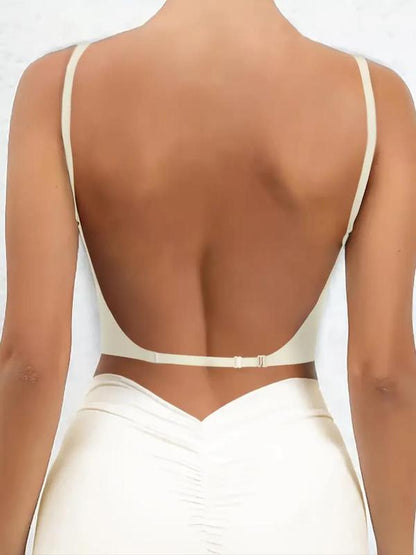 👙 PROMO LIMITÉE -50% ! 🌹 Soutien-Gorge Sans Coutures Dos Nu en U – Invisible, Coussinets Amovibles & Bretelles Réglables 💫