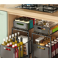 💪🥫 PROMO FLASH 50% ! Étagère Double Coulissante Organisateur de Placard – 5 Hauteurs Réglables, 2 Plateaux, Acier Carbone, Grande Capacité, Sans Installation ✨