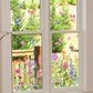 💐 -50% MAINTENANT ! 🖼️ Sticker Fenêtre Bouquet Floral Coloré – PVC – 30×60 cm – Double Face – Amovible sans Traces – Lavable – Déco Printanière Maison et Café ✨