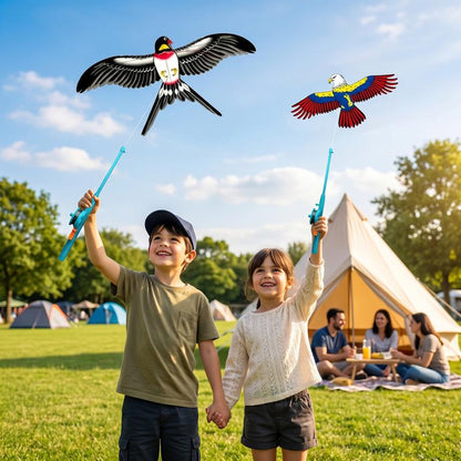 ⏳ OFFRE LIMITÉE – 50% ! ⏰ 🪁 Cerf-Volant Canne à Pêche pour Enfants – Polyester + Fibre de Verre – 50 m de Fil & 5 Motifs for Plein Air