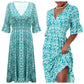 🔥 PROMO EXCEPTIONNELLE 50% DE RÉDUCTION ! 👗✨ Robe Longue Décontractée Imprimée Col V Ceinturée – Tissu Léger & Fluide – Parfaite pour l’Été, la Plage ou les Soirées Boho-Chic – Style Vacances Garanti 🌸🌴