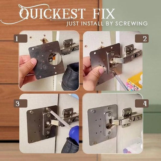 🛠️ ACHETEZ 1, OBTENEZ 1 GRATUIT ! 🔥 Kit de Réparation de Charnière – Outil Tout-en-Un, Réparation Facile & Durable – Plaque en Acier Inoxydable – Compatible avec Toutes les Charnières Standard 🏠✨