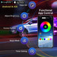 🚗 50% DE RÉDUCTION ! 💡 Bandes LED RGB Flexibles 4 Pièces – IP68 – Contrôle App & 120 Effets for Voiture
