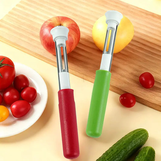 🔪 50% DE RÉDUCTION ! 🥳 Outil 2-en-1 Cuisine – Épluche & Évide en un Geste – Acier Inoxydable, Poignée Ergonomique & Lame Dentelée – Indispensable au Quotidien pour Pommes, Poires et Plus 🍎⏱️✨🍽️