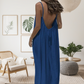 💐 PROMO LIMITÉE -50% ! 🌸 Robe Longue Décontractée Femme – Dos Nu Nœud, Bretelles Réglables, Coupe Ample & 6 Couleurs S–2XL 👡