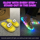 👣🌟 PROMO FLASH 50% ! Pantoufles Canard Lumineuses – LED Multicolore, Semelle Transparente, Confort, Parfait pour Maison, Fête & Cadeau Original 🦆