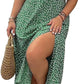 👗🌸 PROMO FLASH 50% ! Robe Longue Grande Taille Bohème – Imprimé Fleuri, Fente Latérale, Manches Courtes, Tissu Léger, 6 Couleurs, Taille L-4XL, Parfaite pour l'Été & Vacances ✨