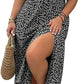 👗🌸 PROMO FLASH 50% ! Robe Longue Grande Taille Bohème – Imprimé Fleuri, Fente Latérale, Manches Courtes, Tissu Léger, 6 Couleurs, Taille L-4XL, Parfaite pour l'Été & Vacances ✨
