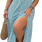 👗🌸 PROMO FLASH 50% ! Robe Longue Grande Taille Bohème – Imprimé Fleuri, Fente Latérale, Manches Courtes, Tissu Léger, 6 Couleurs, Taille L-4XL, Parfaite pour l'Été & Vacances ✨