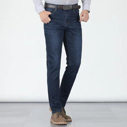 👖 PROMO -50% ! 💥 Jean Homme Taille Haute Coupe Droite – Coton Stretch Respirant, Entrejambe Profond, Coutures Lisses Durables · 3 Coloris · Tailles 30–38 ✨