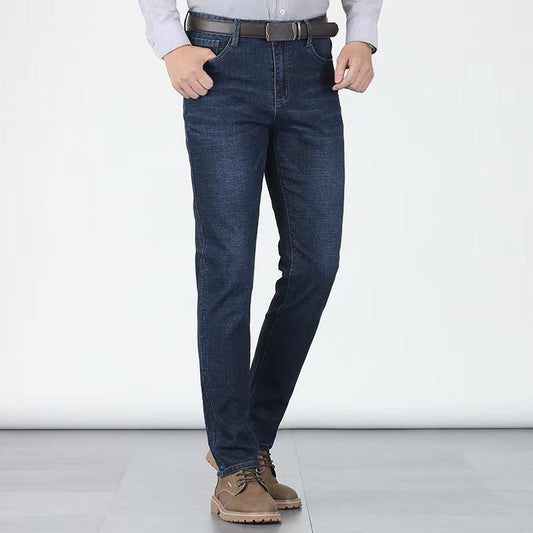 👖 PROMO -50% ! 💥 Jean Homme Taille Haute Coupe Droite – Coton Stretch Respirant, Entrejambe Profond, Coutures Lisses Durables · 3 Coloris · Tailles 30–38 ✨