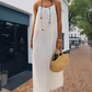 💐 PROMO LIMITÉE -50% ! 🌸 Robe Longue Décontractée Femme – Dos Nu Nœud, Bretelles Réglables, Coupe Ample & 6 Couleurs S–2XL 👡