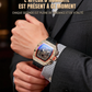⌚💎 PROMO FLASH 50% ! Montre Homme de Luxe Forme Tonneau avec Strass – Édition Limitée, Cadran Cristal, Design Unique & Élégant ✨