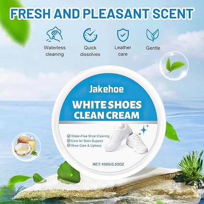 👟 PROMO FLASH : 50% DE RÉDUCTION ! Crème Nettoyante Sans Eau pour Chaussures Blanches – Détachage Express & Film Protecteur for des Baskets Comme Neuves en Secondes ✨🧼